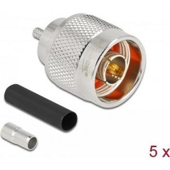 Conector N para prensar RG-174/RG-316 con funda termocontraíble - Delock 90017