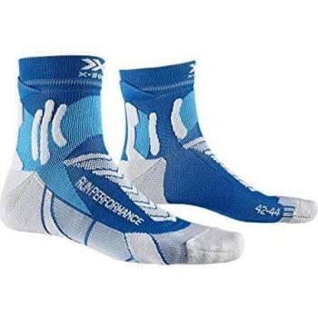 X-Socks Run Performance Socks, Unisex Adulto, Teal Blue/Pearl Grey, 39-41