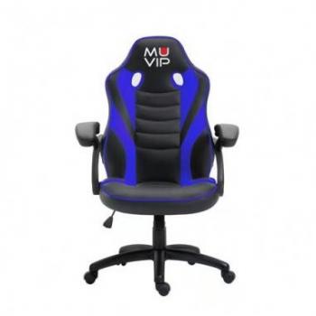 Muvip GM1100 Silla Gaming - Reposabrazos con Almohadilla - Altura Regulable - Pistón Clase 2 - Color Negro/Azul