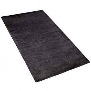 Alfombra de Viscosa Gris Oscuro 80 x 150 cm Pelo Corto Tufted Gesi II