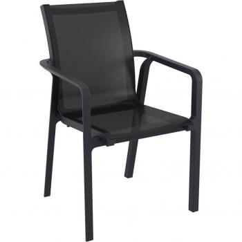 Pacific Weather Proof Bistro Armchair - Black