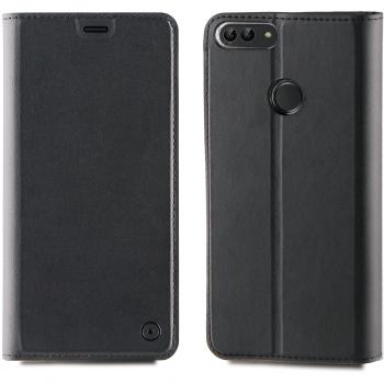 Muvit MUFLS0182 - Funda Folio Stand Funcion Soporte y Tarjetero Huawei P Smart, Negro