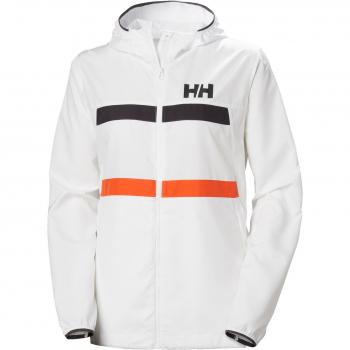 Helly Hansen Women's Salt Striped Lightweight Waterproof Windbreaker Jacket - White S