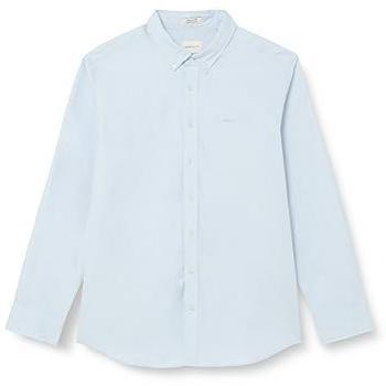 Camisa Oxford Pinpoint Regular Fit Azul para Hombre GANT - Casual, Clásica, Sostenible, Manga Larga