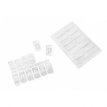 Mini ganchos colgadores adhesivos INOFIX 3733-8-001 (Blíster 12 unidades)