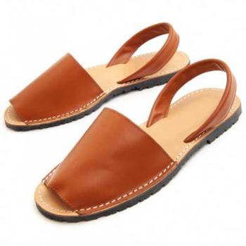Sandalia de Piel Marrón para Mujer Purapiel Ibisw24 Talla 37