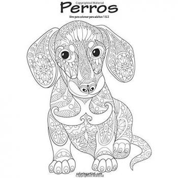 Perros libro para colorear para adultos 1 & 2