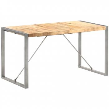 Solid Rough Mango Wood Dining Table 55.1x27.6x29.5