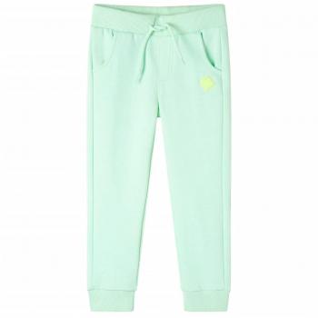 Pantalones de chándal infantiles verde brillante 140