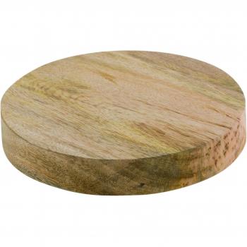 Decoragloba DG-MBS M. - Porta vela de madera, diseño base, 15 x 2,5 cm