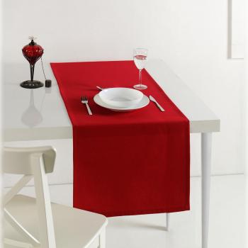 Camino de Mesa Rojo 50x170cm - Sin Plancha - 65% Algodón 35% Poliéster