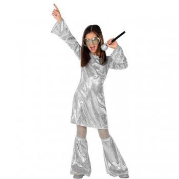 Disfraz de Disco Plateado para niña