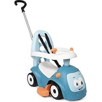 Smoby Coche de paseo 3 en 1 Maestro, azul - Correpasillos evolutivo para niños a partir de 6 meses, con ruedas silenciosas y bocina