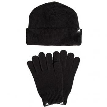 Adidas Black/White Beanie and Gloves Set 56 cm Unisex