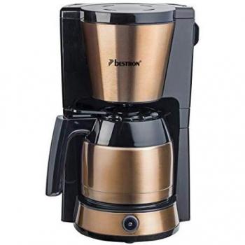 Cafetera Bestron Copper Collection 8 Tazas con Jarra Termo, 900 W, Color Cobre