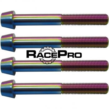 RacePro - 4x Arco Iris Cónico Titanio Calibrador Perno for the Suzuki GSXR600 K7