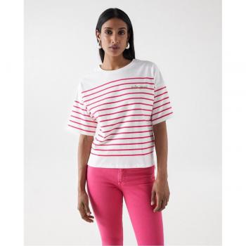 Camiseta de mujer de manga corta con rayas Salsa Jeans