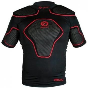 Optimum Origin - Camiseta deportiva con acolchado en hombros para niños negro negro/ rojo Talla:large