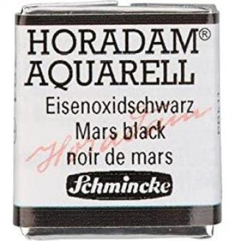 Schmincke : Horadam Watercolour Paint : Half Pan : Mars Black