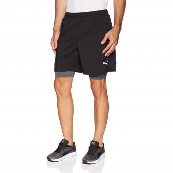 Puma Ignite 2-in-1 7 Short Pantalones, Hombre, Negro, Large