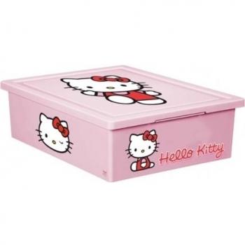 Contenedor de Almacenamiento Hello Kitty en Resina Terry, Dimensiones 29 x 37 x 11 cm