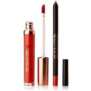 Makeup Revolution Retro Luxe Matte Lip Kit - Regal (Lip Liner + Liquid Lipstick)
