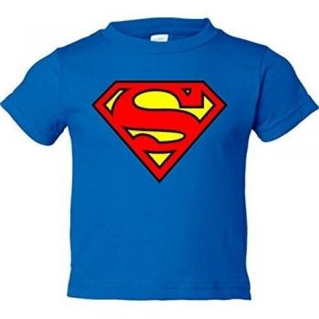 Camiseta niño Superman logo - Azul Royal, 3-4 años