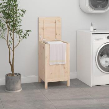 Baúl para la colada de madera maciza de pino 44x44x76 cm