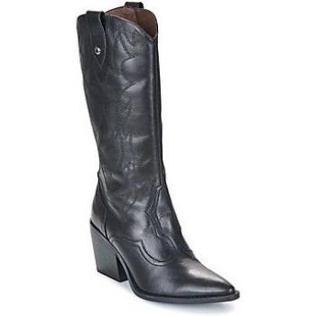 NeroGiardini Women's High Cowboy Boots in Black, Size: 9 US, Leather, Elegant Style