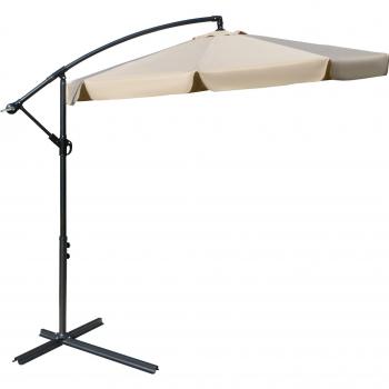 Sombrilla de jardín Outsunny Ø265 cm Marrón
