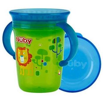 Nûby - Taza Mágica 360º con asas - Verde- 240 ml