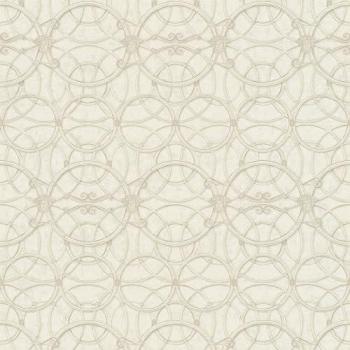 Papel pintado barroco Profhome 370493 - Papel pintado no tejido liso de estilo barroco brillante crema oro blanco 7,035 m2