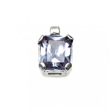 Colgante Plata Ley 925m 15mm Piedra Violeta