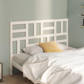 Cabecero de cama blanco 146x4x104 cm en madera maciza de pino