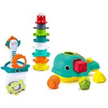 Juego de baño Ocean con estuche y 3 juguetes multicolores - INFANTINO