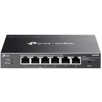 Switch TP-Link Omada ES206GP 6 Puertos Gigabit Gestionado con 4 Puertos PoE+ (65W)