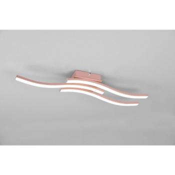 Luz de techo moderna 3 varillas LED 4000K Oro Rosa Trio Lighting