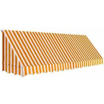 vidaXL Toldo para Bar 400x120cm Naranja/Blanco Accesorios Casa Jardín Terraza