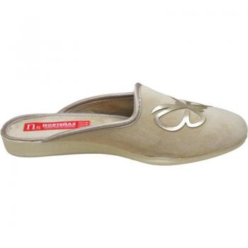 Zapatillas para el hogar mujer Norteñas modelo invierno color beig