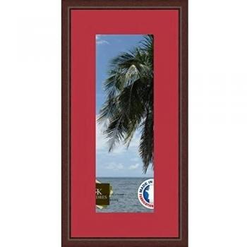 Marco de fotos de pared 15 x 43 x 43 x 15 marco de plata moderno, 2,3 cm de longitud, de madera, madera, Marron-38, Passe-Partout Rouge