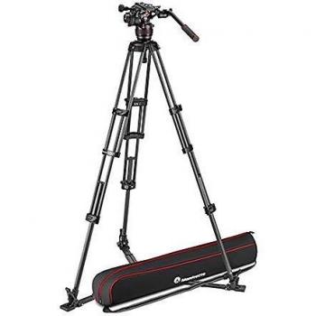 Manfrotto Kit de video trípode de carbono Twin con rótula Nitrotech 608 Est. Suelo, modelo Mvk608twingc