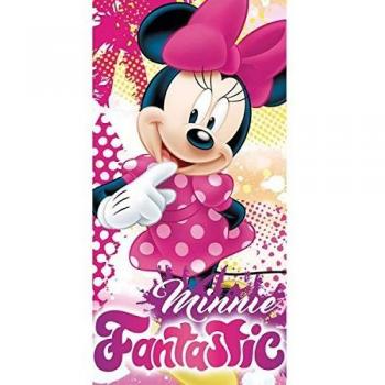 Kids Euroswan Toalla con Diseño Minnie, Algodón, Rosa, 0.5x70x140 cm