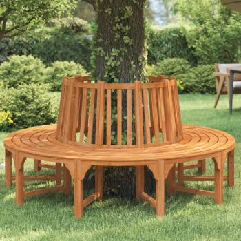 vidaXL Round Tree Bench Ø208 cm Solid Wood Eucalyptus
