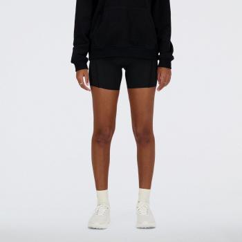 Short de mujer 6' NB Athletics Fitted High Rise Pkt New Balance - Color negro, ajuste ceñido, con bolsillo