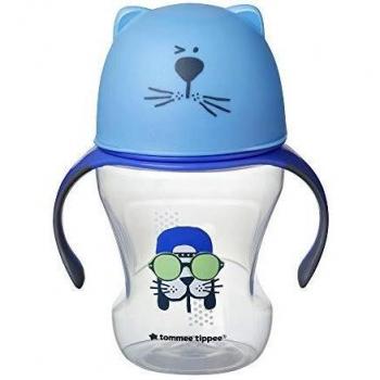 Vaso Entrenador Tommee Tippee 230ml con Boquilla Suave y Asa, 6 meses+, Azul