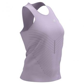 Camiseta sin mangas Compressport Performance Singlet Femenino Lila - Talla L