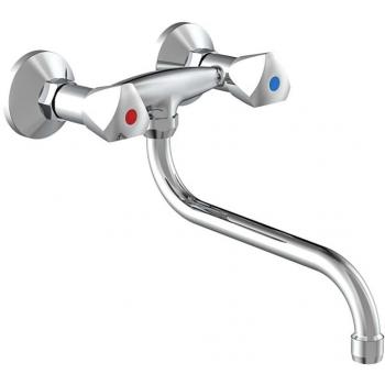 Grifo mezclador de pared con 2 mandos CESTI cromado