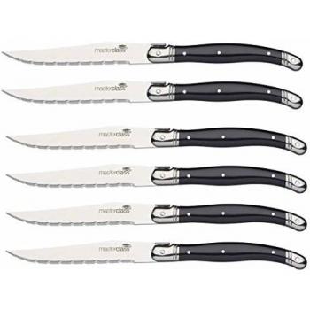 Juego de Cuchillos para Carne MasterClass de 6 Piezas - Negro