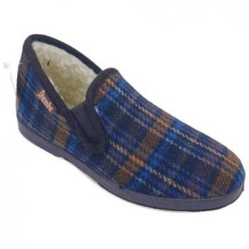 Wamba Bota Zapatillas de casa de cuadros con interior de borreguito y elásticos laterales, Marca de Calzados Victoria, Calzado de casa de Hombre VICTORIA ZAPATILLAS 2002 BAMBA