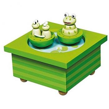Caja de música magnética con ranas bailarinas para niños, Trousselier